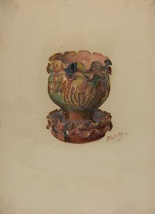 帕。德国花盆和托盘，约1936年。 作者 威廉·L·安特里姆