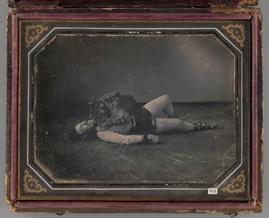 驯兽师雅各布-德里斯巴赫与美洲虎的无题画像，1850年 作者 威廉·朗根海姆