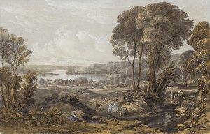 Erskine Ferry（chromolitho）上方的克莱德景观