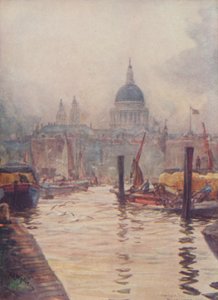 伦敦圣保罗大教堂，1910年 作者 威廉·莱昂内尔·威利