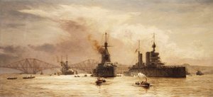 1917年，第一个战斗中队离开日军前往日德兰海战 作者 威廉·莱昂内尔·威利