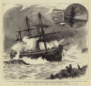 1882年9月12日，爱德华王子岛的HMS凤凰号残骸 作者 威廉·莱昂内尔·威利