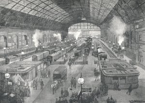坎农街车站-晚，1891年