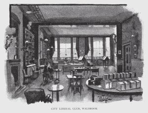 City Liberal Club, Walbrook (litho) 作者 威廉·卢克