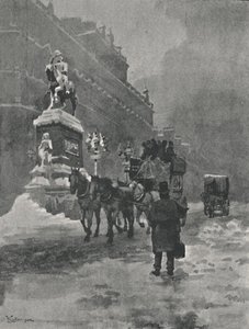 霍尔本马戏团-冬天的早晨，1891年 作者 威廉·卢克