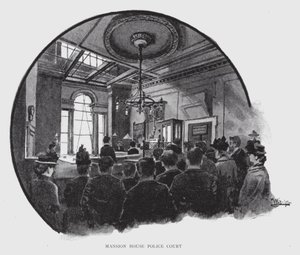 Mansion House Police Court (litho) 作者 威廉·卢克