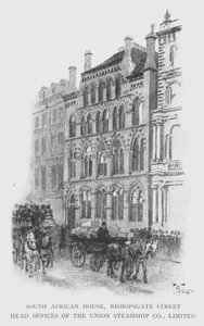 South African House, Bishopsgate Street, Head Offices of the Union Steamship Co, Limited (litho) 作者 威廉·卢克