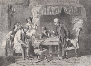 祖父的肖像，来自《伦敦新闻画报》，1862年1月4日。 作者 威廉·卢森·托马斯