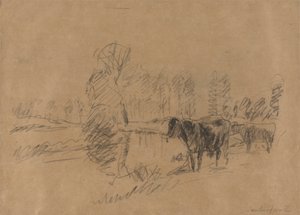风景中的牛 作者 威廉·马克·费舍尔