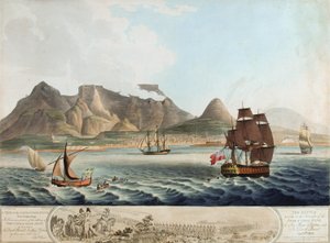 好望角的景色......投降前的战斗...... 1806年1月8日（彩色aquatint） 作者 威廉·马歇尔·克雷格