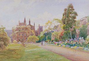 五月漫步和花边 - 牛津新学院，1918年