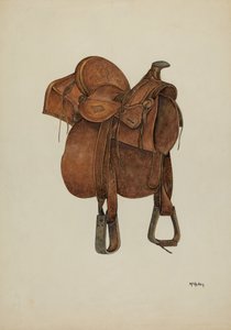 皮鞍，约1940年。 作者 威廉·麦考利