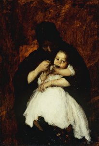 婴儿喂养，1886年 作者 威廉·梅里特·蔡斯