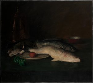 Stillleben: Fisch 作者 威廉·梅里特·蔡斯