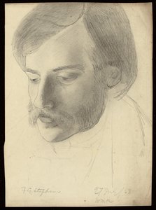 弗雷德里克·乔治·史蒂芬斯（Frederick George Stephens）的肖像，1853年