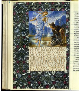 鸢尾花出现在特努斯面前，维吉尔的《埃涅阿迪德》（Aeneid）书九 作者 威廉·莫里斯