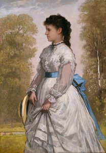 艾格尼丝-伊丽莎白-克拉夫林的画像，1873年。 作者 威廉·莫里斯·亨特