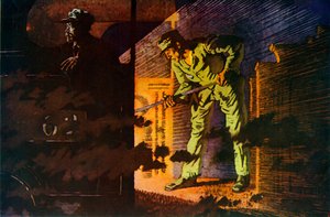 夜市，1930年。 作者 威廉·纽文汉姆·蒙塔古·奥尔彭
