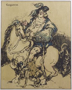 Gargantua，《浪漫人物》插图，1900 年首次出版（彩色平版印刷） 作者 威廉·尼科尔森