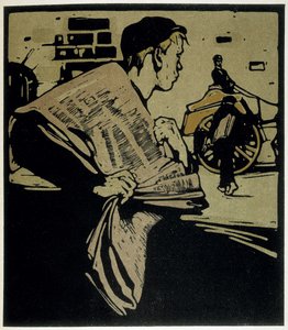 伦敦《报纸宣讲员》——《伦敦的类型》，威廉·尼克尔森（William Nicholson，1872-1949 年）着，Floury 编