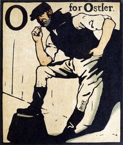O 代表 Ostler，插图来自 William Heinemann 出版的《An Alphabet》 作者 威廉·尼科尔森