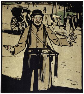 伦敦玩具商人 - 威廉·尼科尔森 (William Nicholson)（1872-1949 年）的《伦敦类型》，弗洛里 (Floury) 编 作者 威廉·尼科尔森