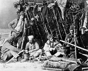 加拿大捕猎者的生活，诺特曼的照片，约1890年。