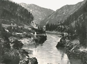 洛矶山脉：弗雷泽峡谷和Cariboo路桥，加拿大Spuzzum附近，1895年。