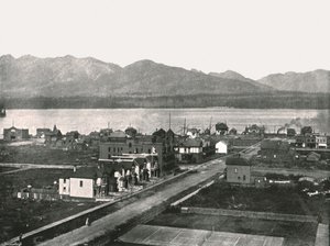 海港，加拿大温哥华，1895年。