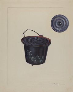 儿童玩具铁水壶，约1937年。 作者 威廉·O·弗莱彻