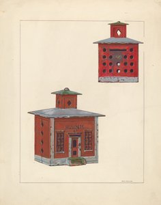 红色学府银行，约1937年。 作者 威廉·O·弗莱彻