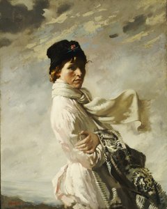都柏林湾：1909年的艺术家妻子肖像 作者 威廉·奥彭