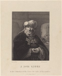 犹太拉比 作者 伦勃朗·范·莱恩 (Rembrandt van Rijn) 之后的威廉·P·夏洛克
