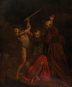 摩西、亚伦和赫尔在何烈山，1857年。 作者 威廉·佩奇