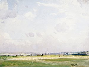 韦斯特哈德--第十二个绿色，20世纪（油画板）。