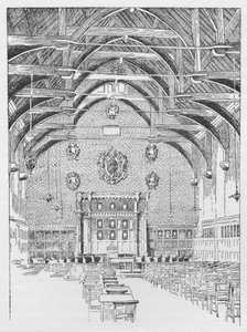 威斯敏斯特教室，以前是住持宿舍，c1897