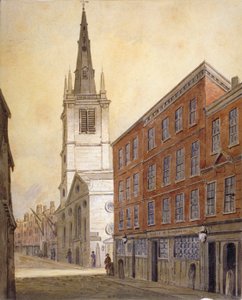 伦敦市Eastcheap的St Margaret Pattens教堂，1815年。                                   作者 威廉·皮尔森