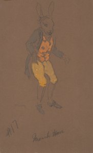 March Hare服装设计，来自《爱丽丝梦游仙境》，1915年。
