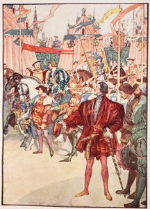 金色布料领域，1520年6月，插图来自“法国故事告诉男孩和女孩”，Mary Macgregor，1920年 作者 威廉·雷尼