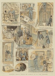在我的家人在海边（chromolitho）时保持住房