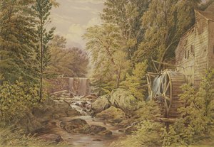 Carls Mill，Tarrytown，纽约，1851年（wc amd gouache on mounted cardboard）