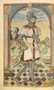 来自nHonor Military的Godfrey Adelmar和来自Civill的William Segar酒吧。 Robert Barker，伦敦，1602年（手工彩色雕刻） 作者 威廉·罗杰斯