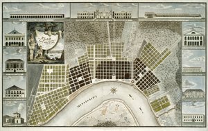新奥尔良市和郊区规划，1817年 作者 威廉·罗林森