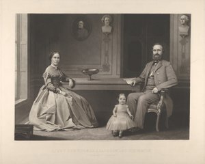 托马斯·杰克逊中将和他的家人斯通沃尔·杰克逊，1866年。 作者 威廉·萨顿