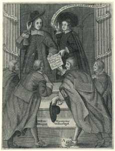 向英国国务大臣递交请愿书，约 1654 年