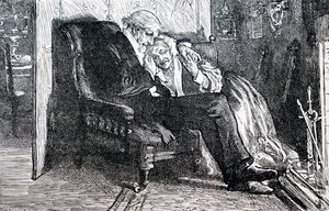 An elderly couple. By William Small (1843-1929) an English illustrator. 1880 (engraving) 作者 威廉·斯莫特