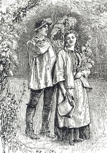 Engraving depicting the crowning of the May Queen 作者 威廉·斯莫特