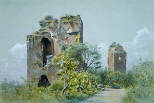 Trajan Sette Sale的浴室，布兰卡乔别墅，罗马，约。 1882年。 作者 威廉·斯坦利·哈瑟尔汀