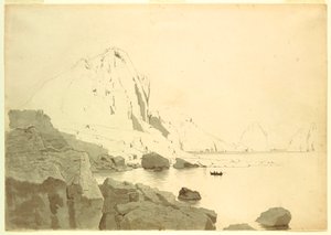 素描，意大利卡普里风景，显示南部海岸和法拉利奥内，约 1865 年 作者 威廉·斯坦利·哈瑟尔汀
