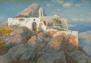 Santa Maria a Cetrella，Anacapri，c.1892（石墨上的水彩和水粉） 作者 威廉·斯坦利·哈瑟尔汀